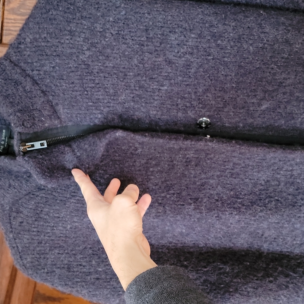RAG & BONE Wool/Angora/ Polymide/Acrylic/Viscose Sweater Coat Oversized Men's XS - Picture 7 of 13